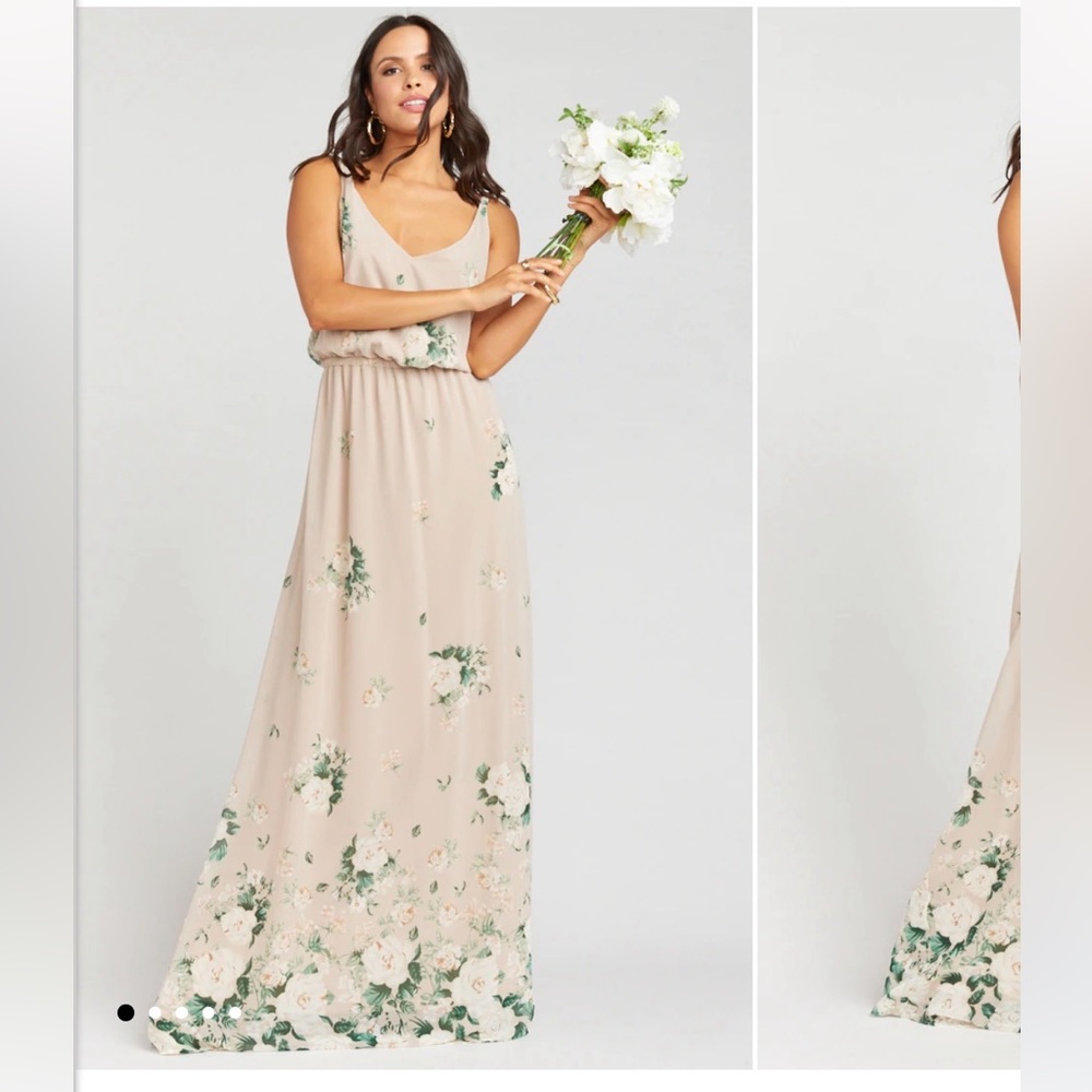 Show me your mumu bouquet toss bridesmaid dress
